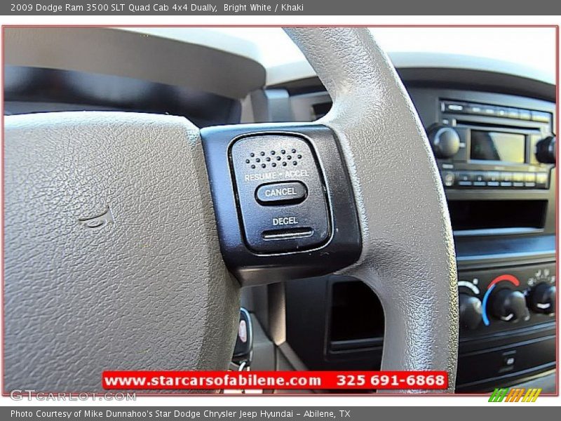 Bright White / Khaki 2009 Dodge Ram 3500 SLT Quad Cab 4x4 Dually