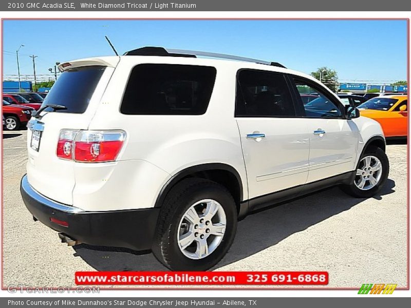 White Diamond Tricoat / Light Titanium 2010 GMC Acadia SLE