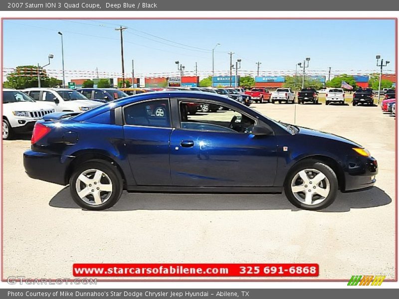 Deep Blue / Black 2007 Saturn ION 3 Quad Coupe
