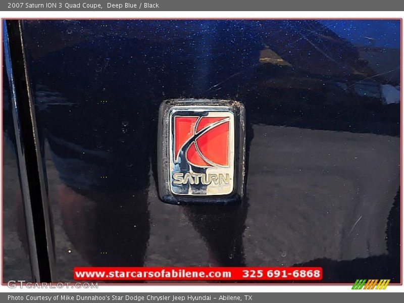 Deep Blue / Black 2007 Saturn ION 3 Quad Coupe