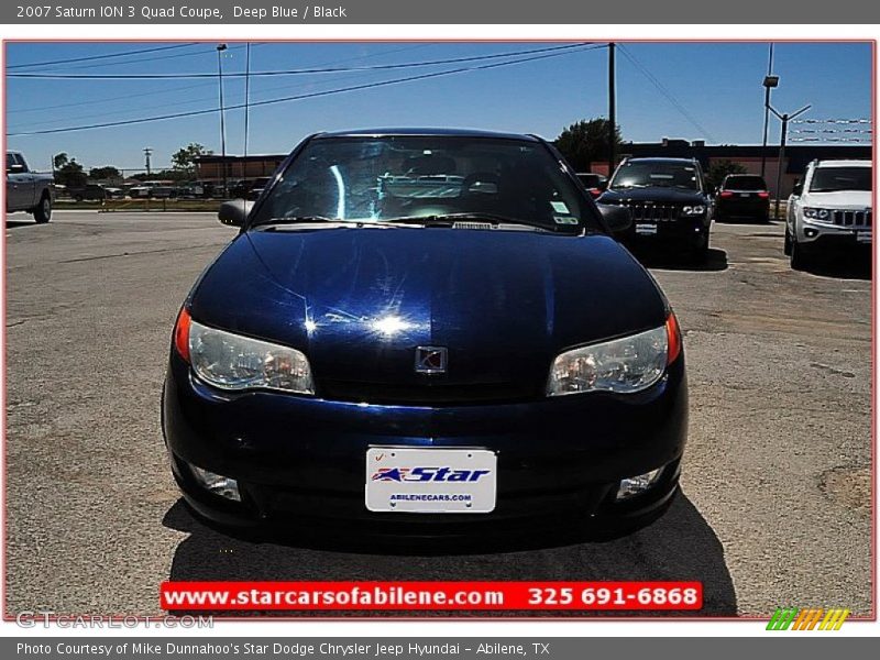 Deep Blue / Black 2007 Saturn ION 3 Quad Coupe