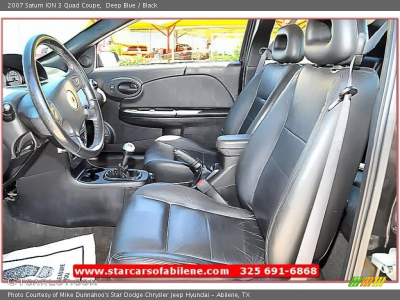 Deep Blue / Black 2007 Saturn ION 3 Quad Coupe