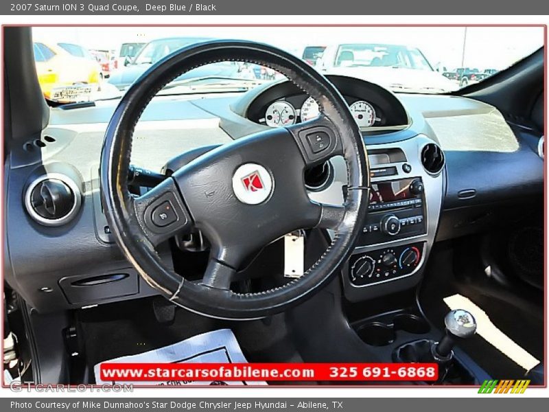 Deep Blue / Black 2007 Saturn ION 3 Quad Coupe