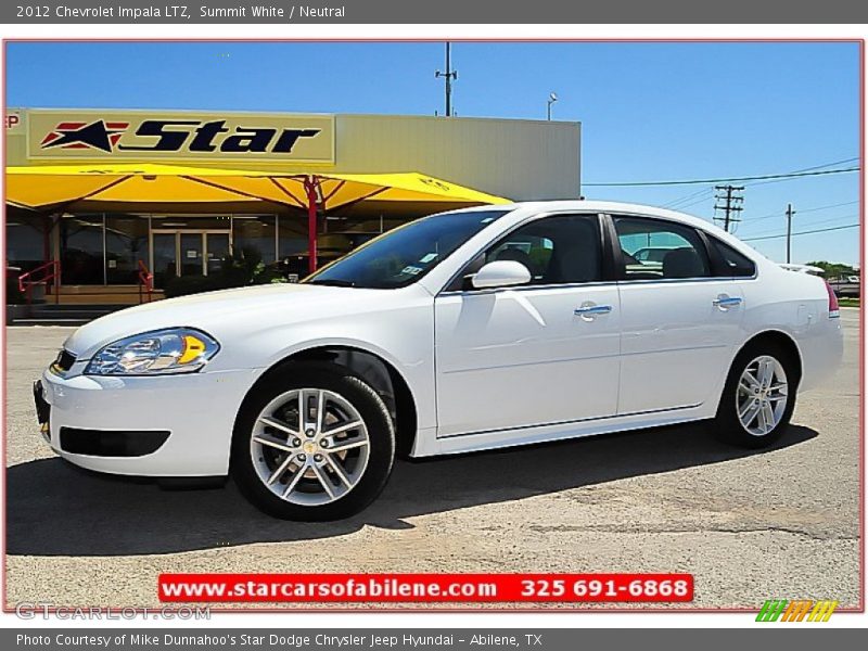 Summit White / Neutral 2012 Chevrolet Impala LTZ