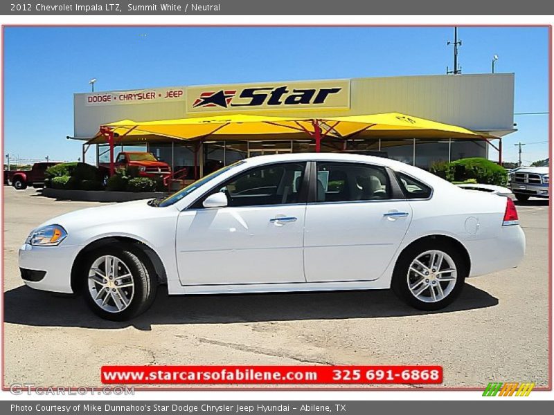 Summit White / Neutral 2012 Chevrolet Impala LTZ