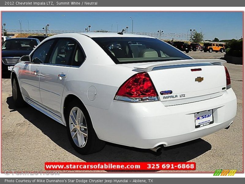 Summit White / Neutral 2012 Chevrolet Impala LTZ