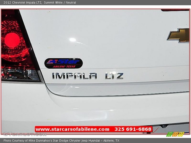 Summit White / Neutral 2012 Chevrolet Impala LTZ
