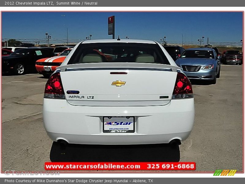 Summit White / Neutral 2012 Chevrolet Impala LTZ