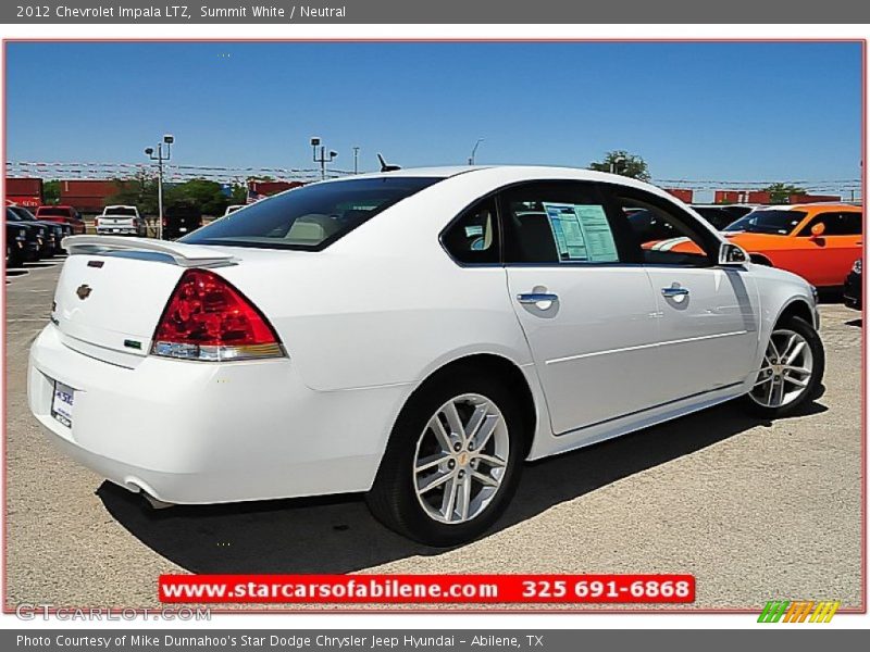 Summit White / Neutral 2012 Chevrolet Impala LTZ