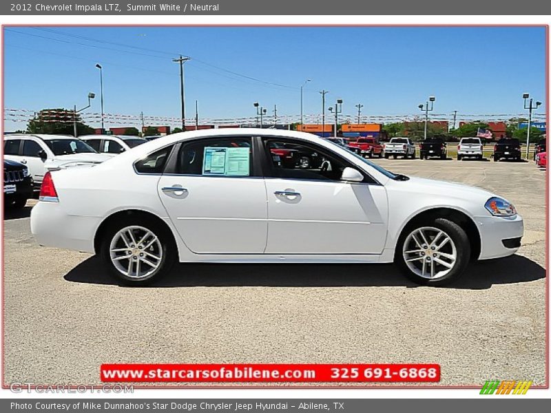 Summit White / Neutral 2012 Chevrolet Impala LTZ