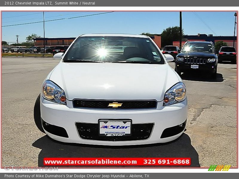 Summit White / Neutral 2012 Chevrolet Impala LTZ