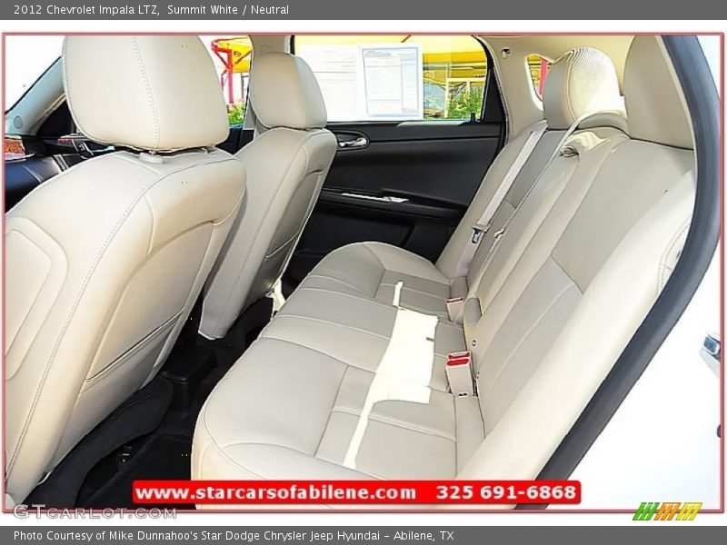 Summit White / Neutral 2012 Chevrolet Impala LTZ