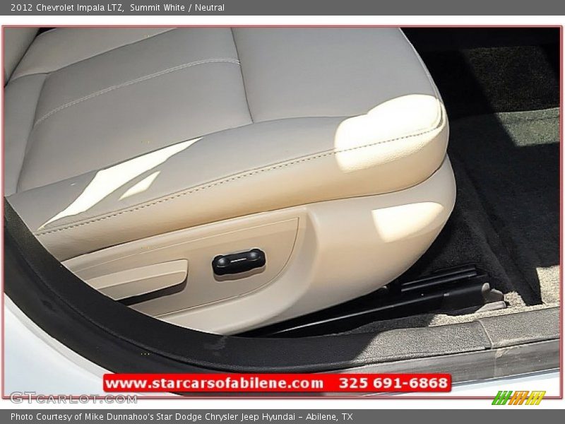 Summit White / Neutral 2012 Chevrolet Impala LTZ