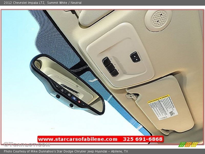 Summit White / Neutral 2012 Chevrolet Impala LTZ