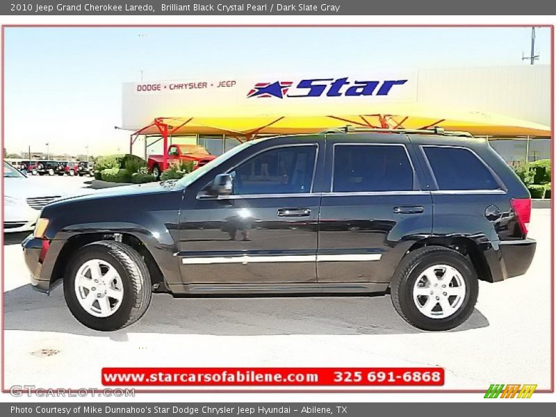 Brilliant Black Crystal Pearl / Dark Slate Gray 2010 Jeep Grand Cherokee Laredo