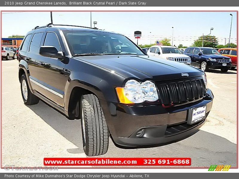 Brilliant Black Crystal Pearl / Dark Slate Gray 2010 Jeep Grand Cherokee Laredo