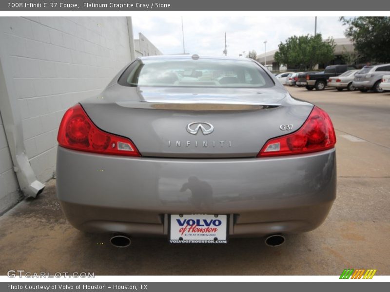 Platinum Graphite Gray / Stone 2008 Infiniti G 37 Coupe