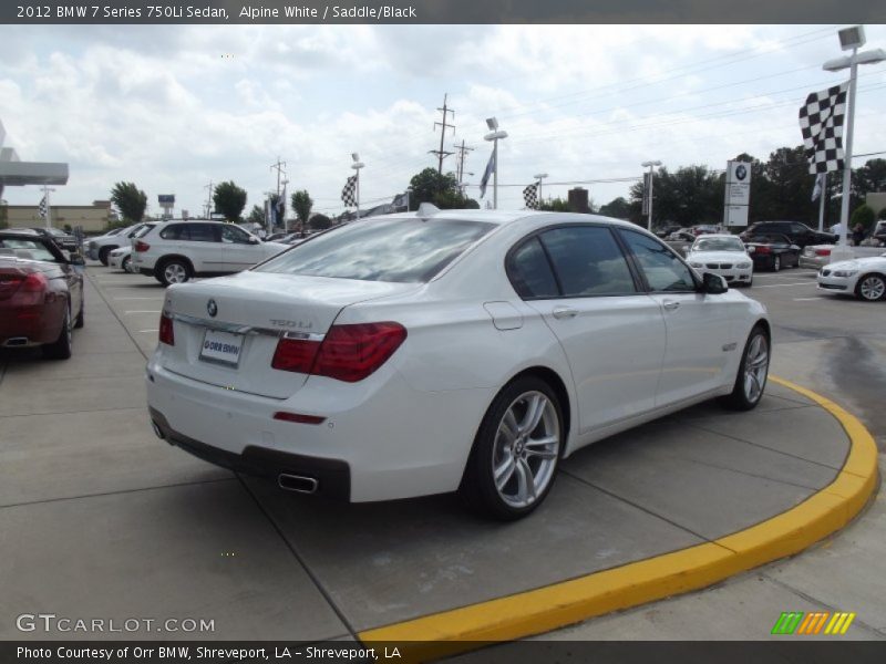Alpine White / Saddle/Black 2012 BMW 7 Series 750Li Sedan
