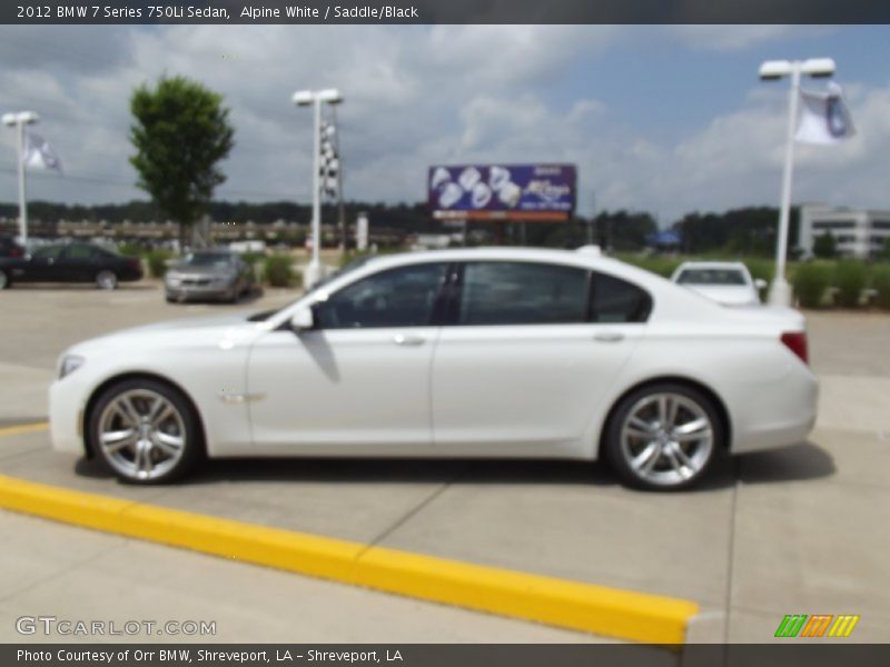 Alpine White / Saddle/Black 2012 BMW 7 Series 750Li Sedan