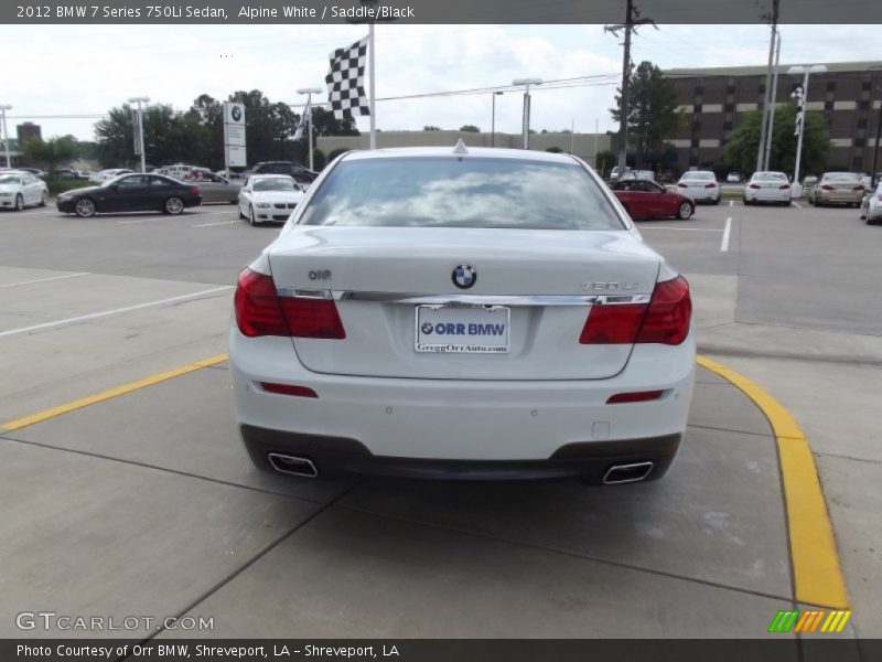 Alpine White / Saddle/Black 2012 BMW 7 Series 750Li Sedan