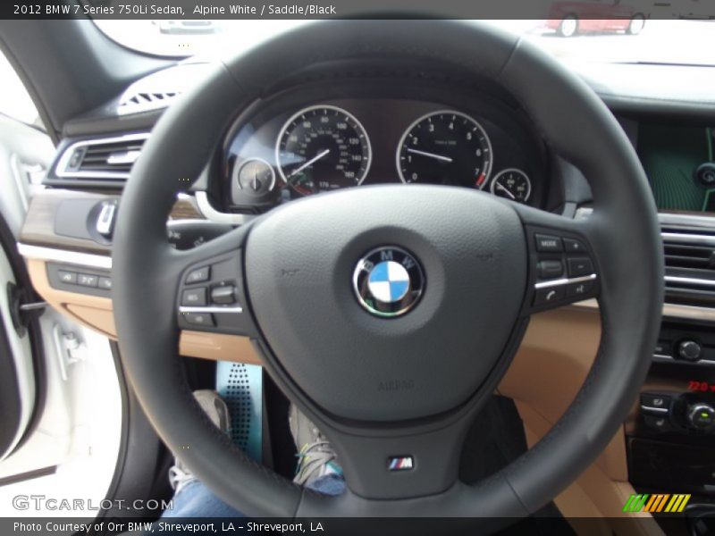 Alpine White / Saddle/Black 2012 BMW 7 Series 750Li Sedan