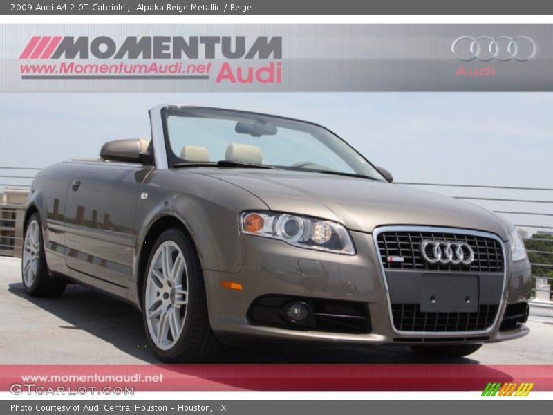 Alpaka Beige Metallic / Beige 2009 Audi A4 2.0T Cabriolet
