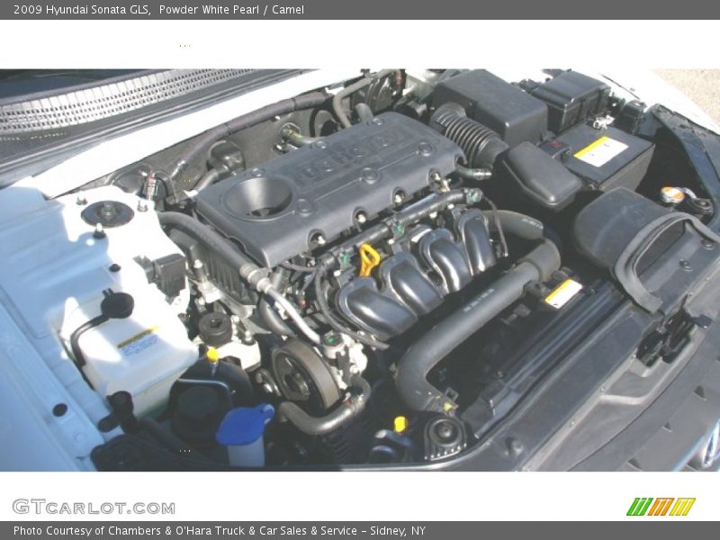 Powder White Pearl / Camel 2009 Hyundai Sonata GLS