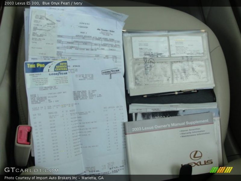 Blue Onyx Pearl / Ivory 2003 Lexus ES 300