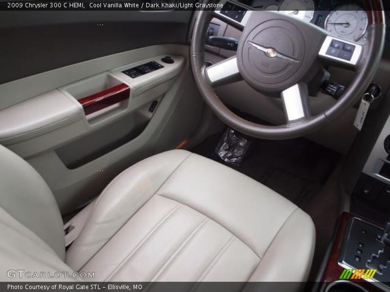 Cool Vanilla White / Dark Khaki/Light Graystone 2009 Chrysler 300 C HEMI