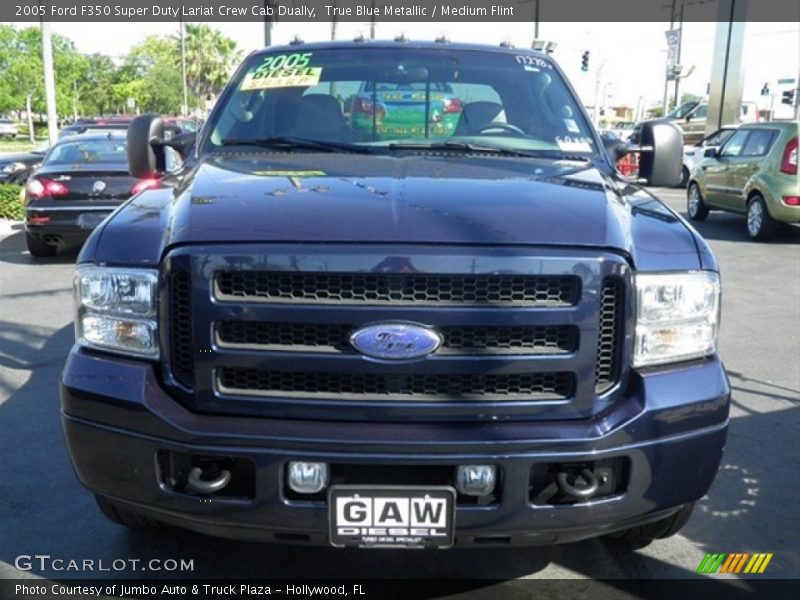 True Blue Metallic / Medium Flint 2005 Ford F350 Super Duty Lariat Crew Cab Dually