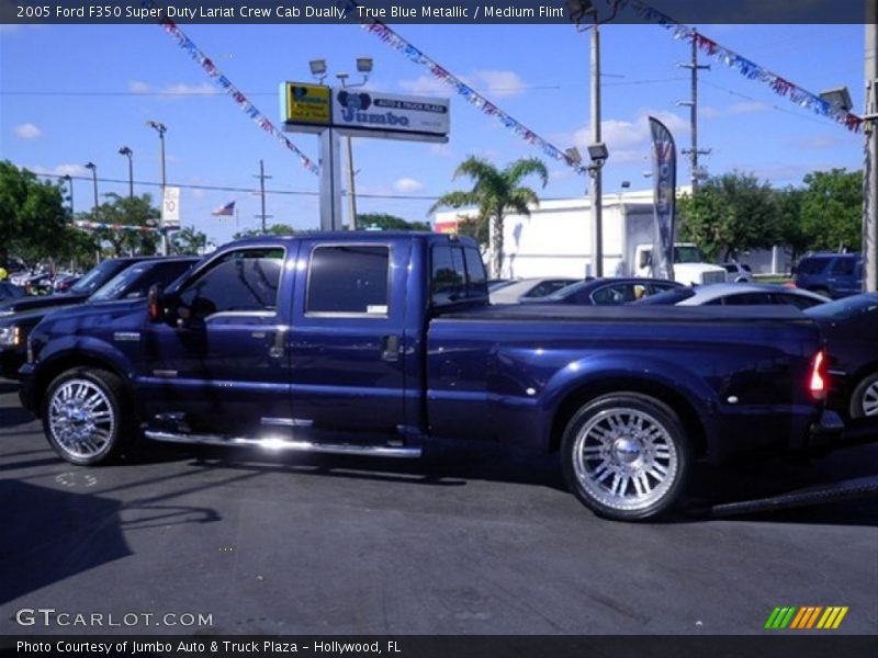 True Blue Metallic / Medium Flint 2005 Ford F350 Super Duty Lariat Crew Cab Dually