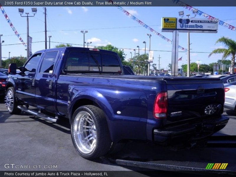 True Blue Metallic / Medium Flint 2005 Ford F350 Super Duty Lariat Crew Cab Dually