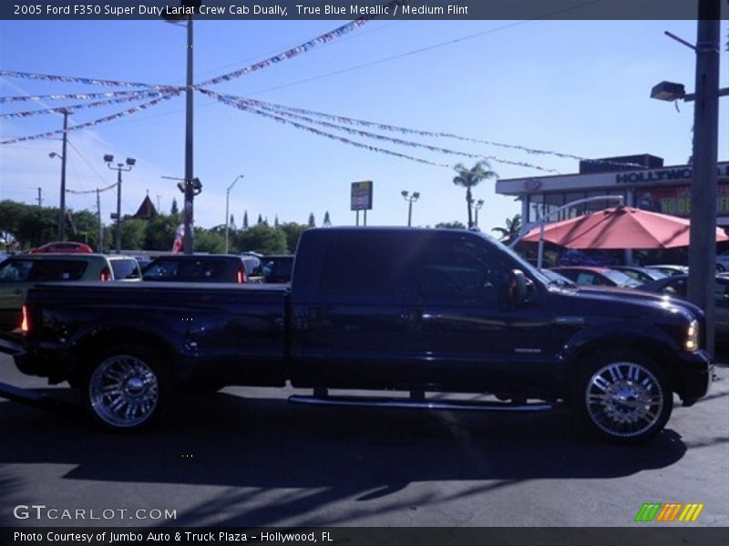 True Blue Metallic / Medium Flint 2005 Ford F350 Super Duty Lariat Crew Cab Dually