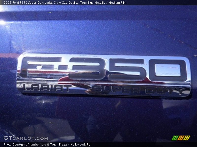 True Blue Metallic / Medium Flint 2005 Ford F350 Super Duty Lariat Crew Cab Dually