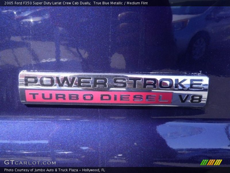 True Blue Metallic / Medium Flint 2005 Ford F350 Super Duty Lariat Crew Cab Dually