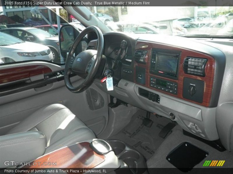 True Blue Metallic / Medium Flint 2005 Ford F350 Super Duty Lariat Crew Cab Dually