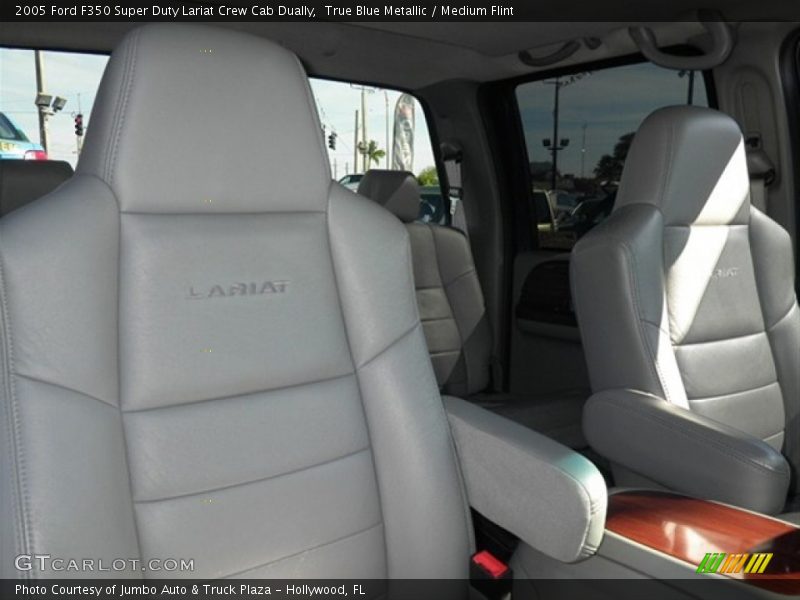 True Blue Metallic / Medium Flint 2005 Ford F350 Super Duty Lariat Crew Cab Dually