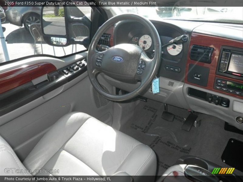 True Blue Metallic / Medium Flint 2005 Ford F350 Super Duty Lariat Crew Cab Dually