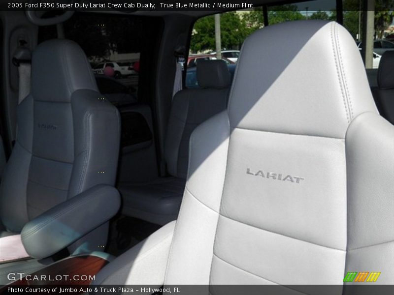 True Blue Metallic / Medium Flint 2005 Ford F350 Super Duty Lariat Crew Cab Dually