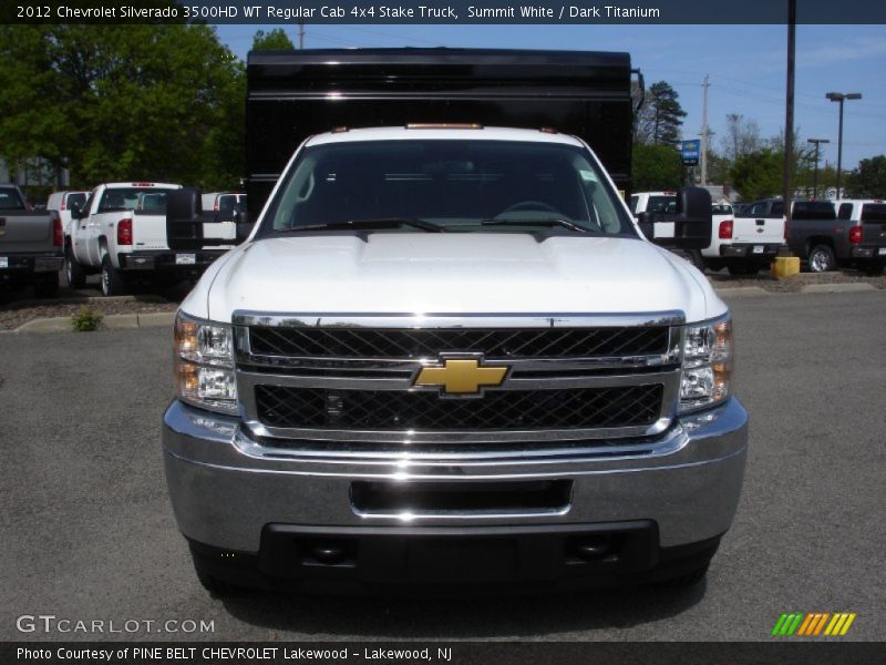 Summit White / Dark Titanium 2012 Chevrolet Silverado 3500HD WT Regular Cab 4x4 Stake Truck