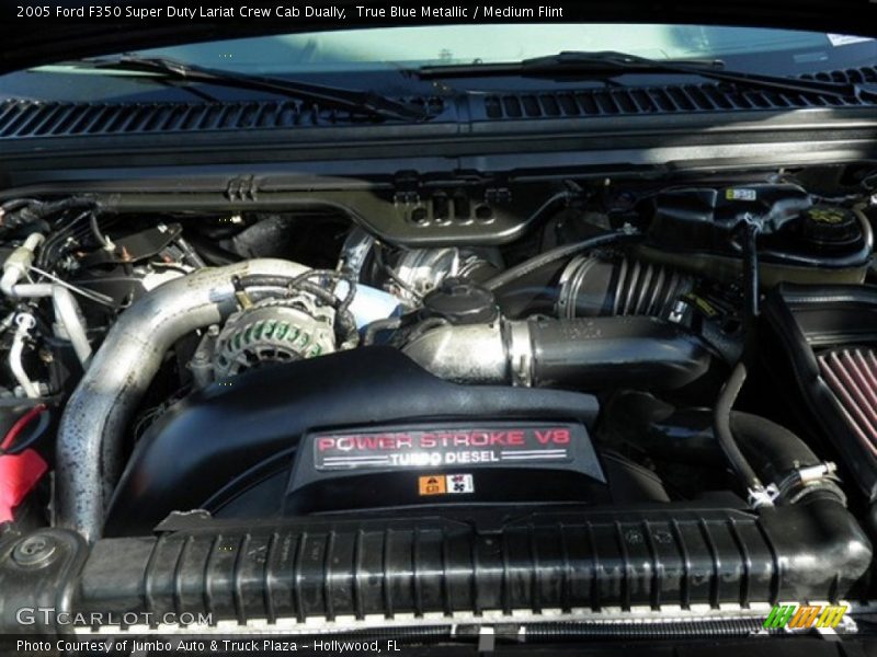 True Blue Metallic / Medium Flint 2005 Ford F350 Super Duty Lariat Crew Cab Dually