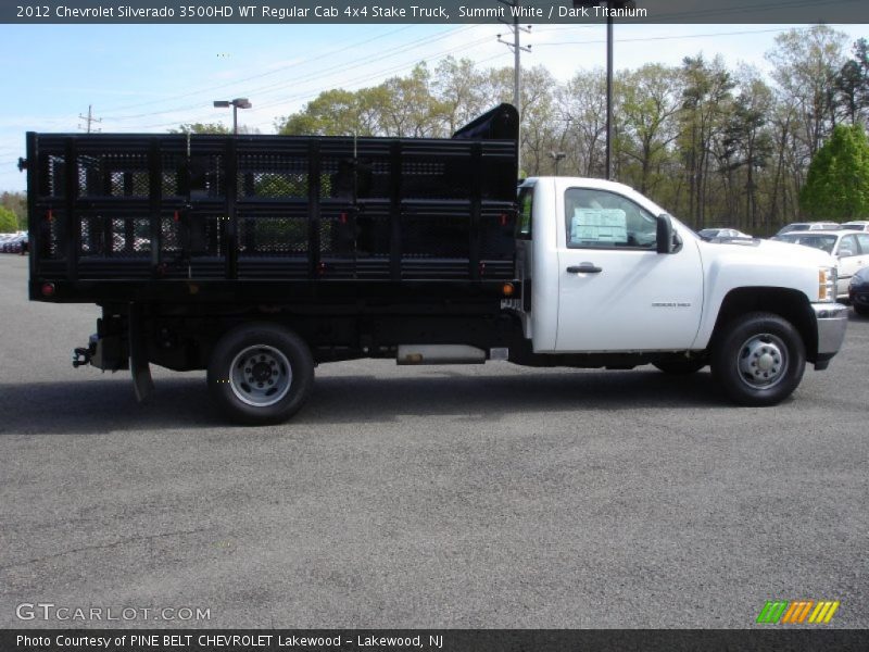 Summit White / Dark Titanium 2012 Chevrolet Silverado 3500HD WT Regular Cab 4x4 Stake Truck
