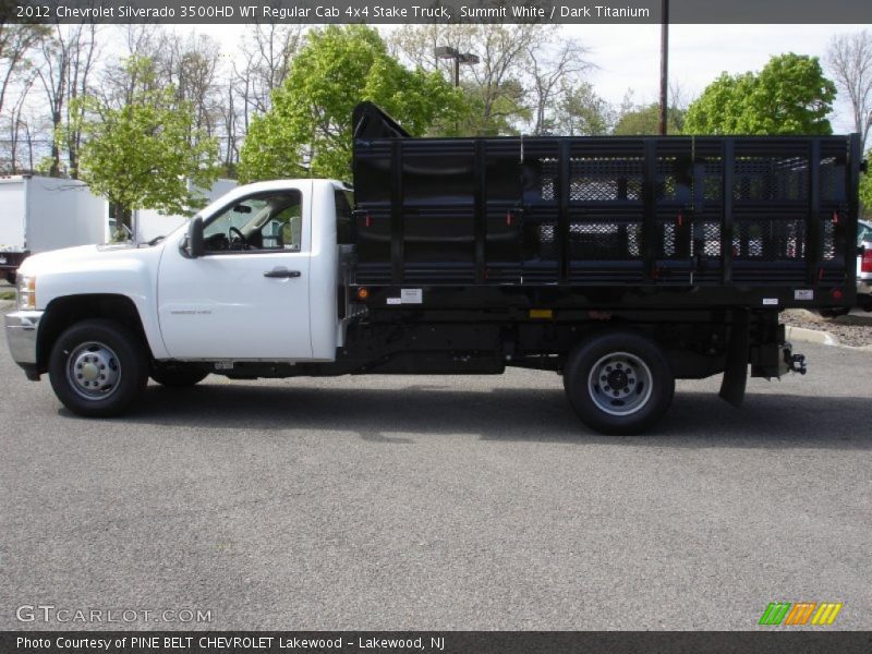 Summit White / Dark Titanium 2012 Chevrolet Silverado 3500HD WT Regular Cab 4x4 Stake Truck