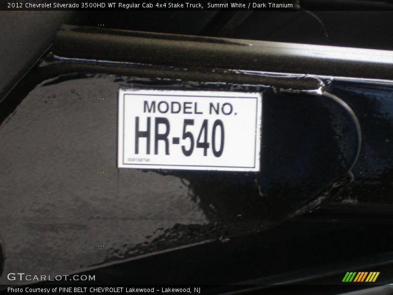Summit White / Dark Titanium 2012 Chevrolet Silverado 3500HD WT Regular Cab 4x4 Stake Truck
