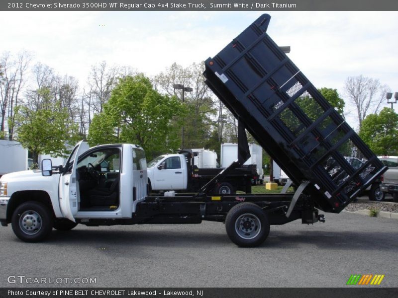 Summit White / Dark Titanium 2012 Chevrolet Silverado 3500HD WT Regular Cab 4x4 Stake Truck