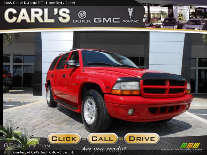 Flame Red / Camel 2000 Dodge Durango SLT