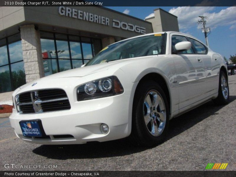 Stone White / Dark Slate Gray 2010 Dodge Charger R/T