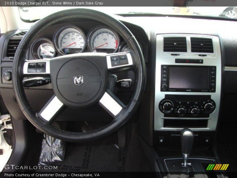 Stone White / Dark Slate Gray 2010 Dodge Charger R/T