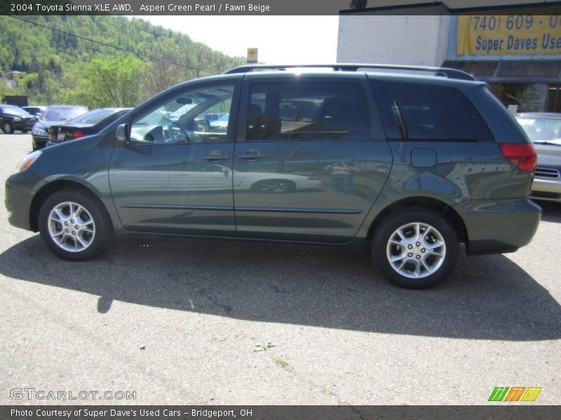 Aspen Green Pearl / Fawn Beige 2004 Toyota Sienna XLE AWD