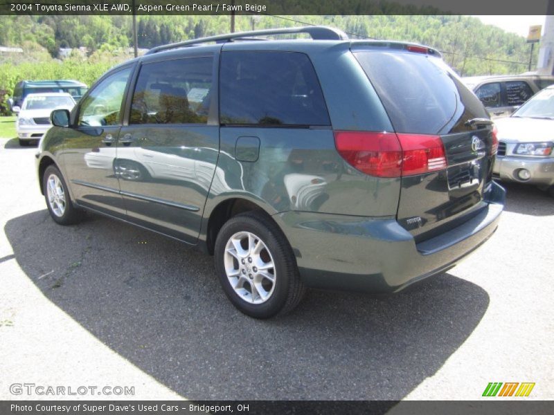 Aspen Green Pearl / Fawn Beige 2004 Toyota Sienna XLE AWD
